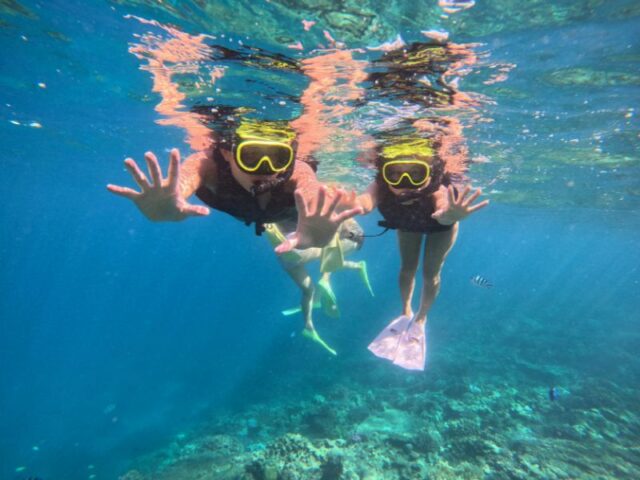 シュノーケリング　海水浴