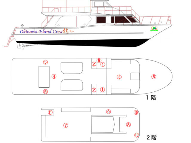 クルーザー　チャーター　Islandcrew龍　図