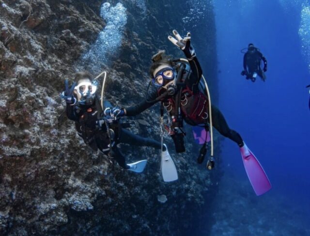 瀬底島の海を満喫するダイビング