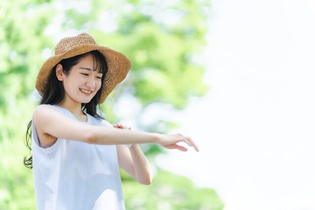 日焼け　女性